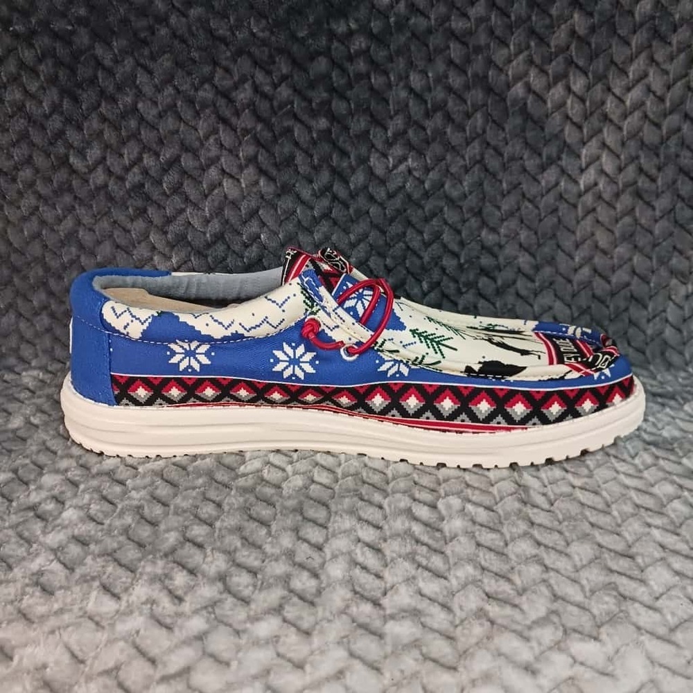 Hey‎ Dude Wally Holiday Cheers Christmas Winter Shoes Mens Size 9 New With Tags - Picture 6 of 10